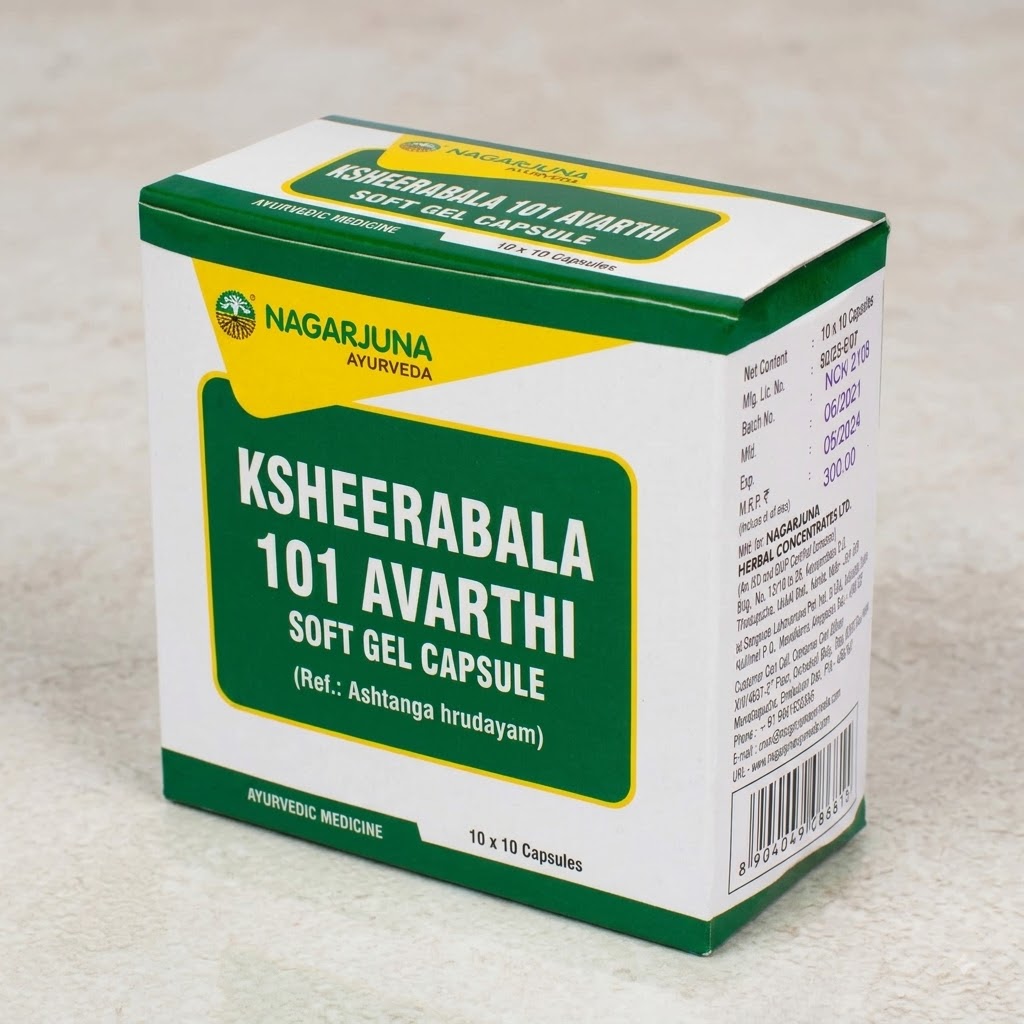 Nagarjuna ksheerabala 101 Avarthi Soft Gel Capsule (Ashtanga Hrudayam)