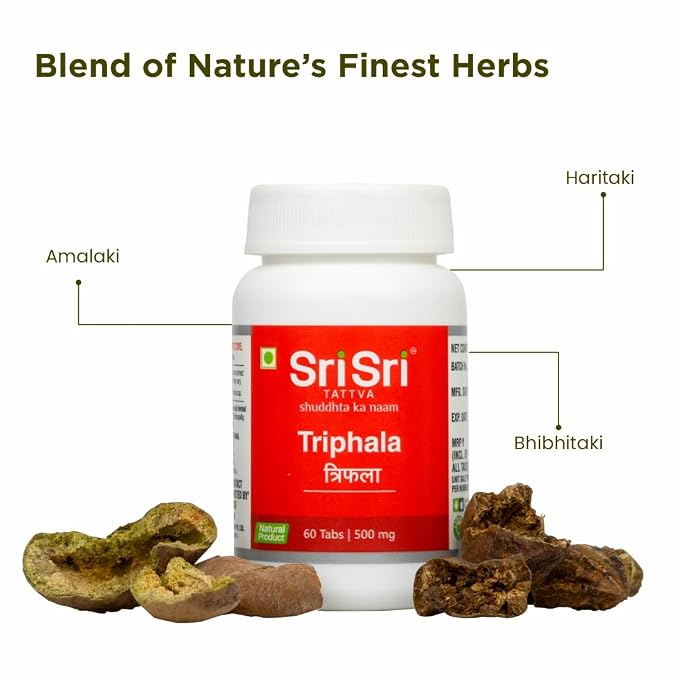 Sri Sri TATTVA shuddhta ka naam Triphala 500Mg Tablet - 60Count (Pack of 2)