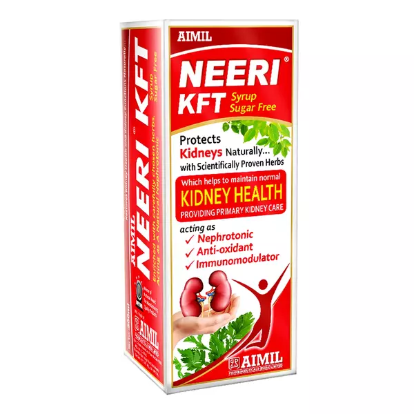 AIMIL Neeri KFT Sugar Free Syrup – 200ml | Ayurvedic Kidney Function Toner & Nephro-Protective Supplement | Helps Maintain Normal Creatinine and Reduces Renal Oxidative Stress (Pack of 1)