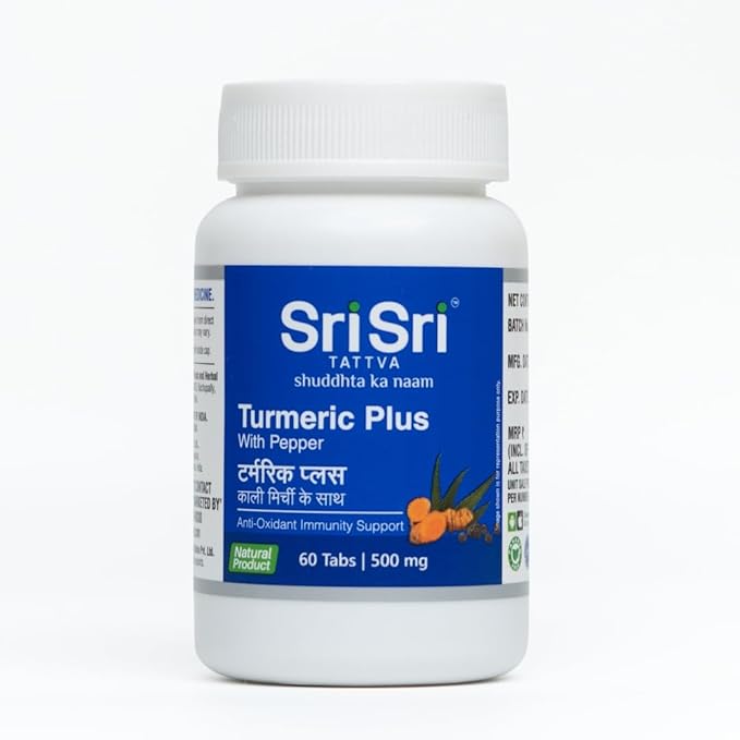 Sri Sri Tattva Turmeric plus 60 Tablet Pack of 4